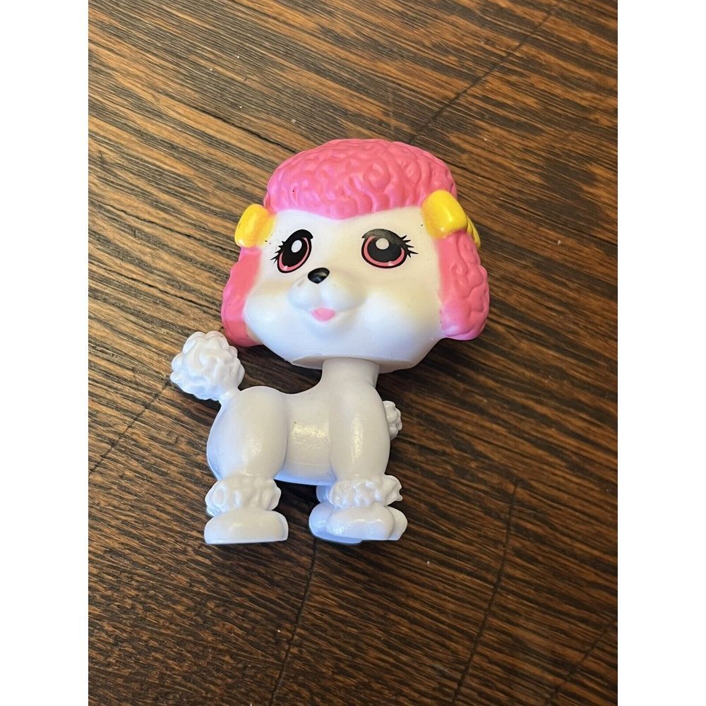 My Pet Pals Dog Poodle Figure Pink Hair Head Turns 2"